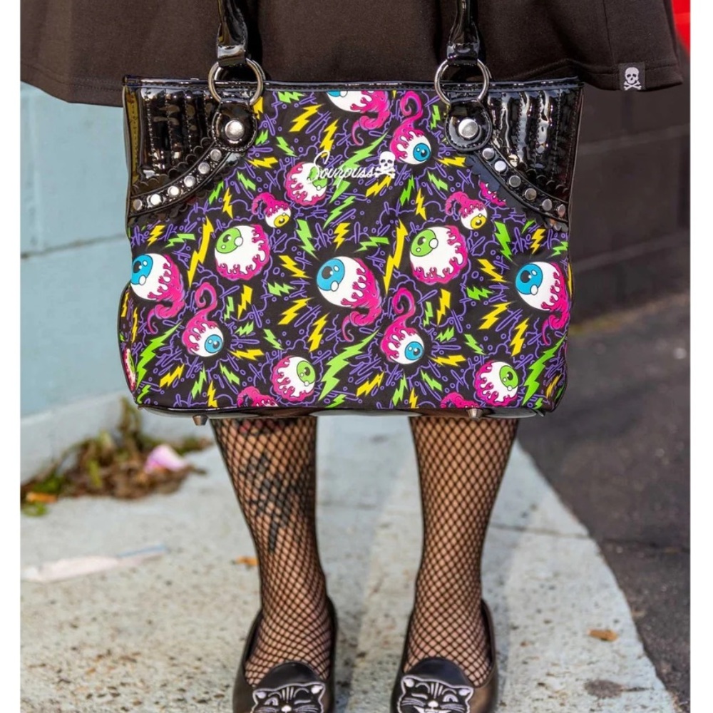 🐱🍋 Sourpuss electric eyeball shoulder bag 🌑